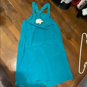 Rory beca turquoise silk dress
